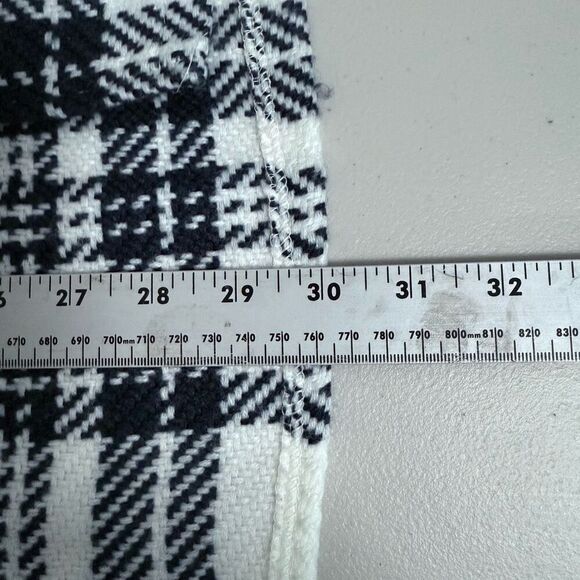 Abercrombie & Fitch Oversized Poncho Sweater Womens OS Navy Plaid Gorpcore - Picture 8 of 8